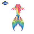 China Factory New Design Mermaid Tail 2-Piece Bikini & Beachwear Cola De Sirena Plus Size Backless Neckline Spandex/Polyester
