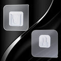 0.8mm Thickness Traceless Sticker Hook Multifunctional Bathroom Kitchen Double-sided Hook for Mounting Sockets and Routers
