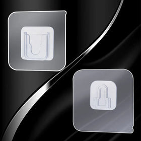 0.8mm Thickness Traceless Sticker Hook Multifunctional Bathroom Kitchen Double-sided Hook for Mounting Sockets and Routers