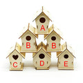 Wooden Birdhouses DIY Kit Craft Doodle Small Bird House Include Unfinished Wood Paintable Mini Bird House and Paintbrushes Kids