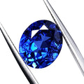 Oval Shape Artificial Lab Sapphire Cornflower Blue Color Including Minor Cracks and Inclusions Loose Gem Stone