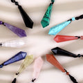 Vintage Style Quartz Hexagon Crystal Point Rope Power Necklace Fashion Jewelry for Reiki Healing