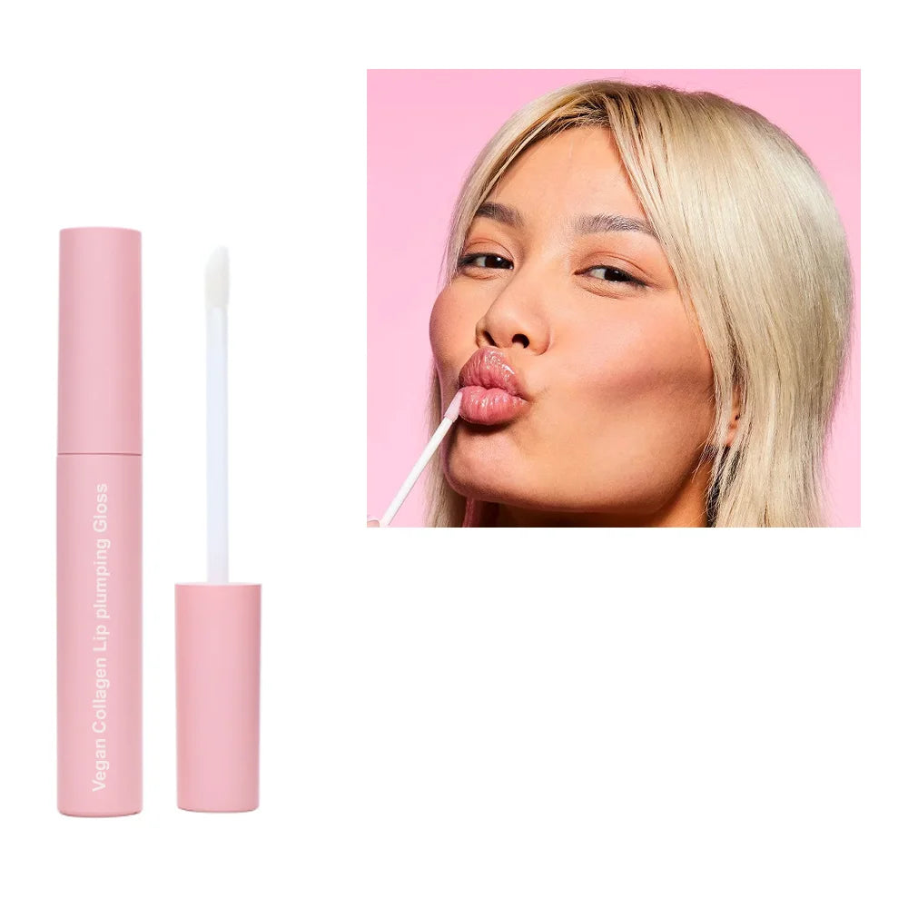 Natural Collagen Vegan Lip Plumping Gloss Private Label