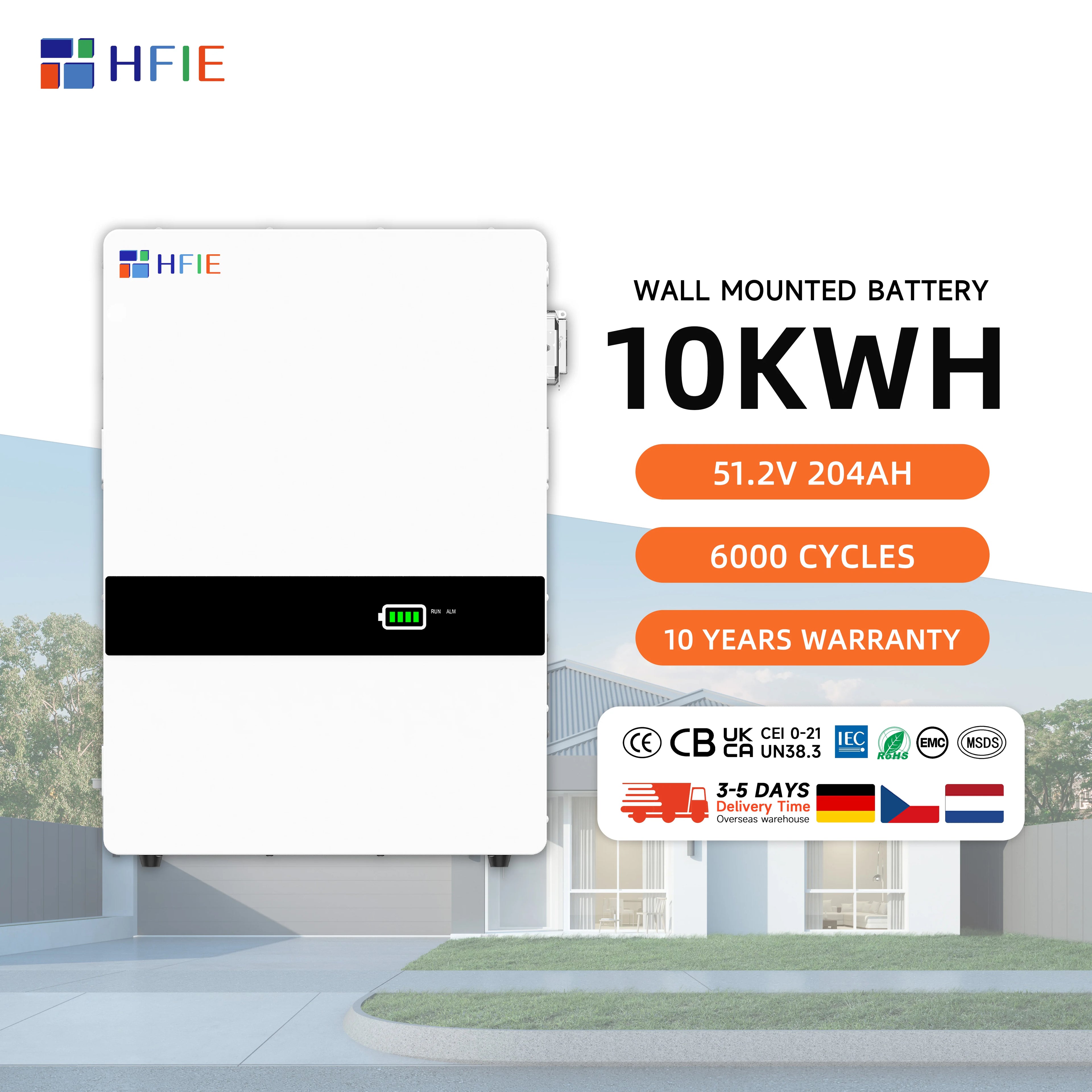 HFIE  Lifepo4 Battery 48V  200Ah  10kWh  Pack Lithium Ion Energy Storage Battery for Home