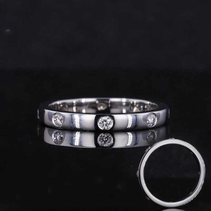 Starsgem 14k Gold Jewellery Rings Fashion Round Cut Lab Grown Diamond Jewelry Ring Solid Gold Wedding Rings
