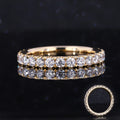 Starsgem Round Shape 2.5mm DEF Moissanite halo Wedding Band 10k Gold Rings