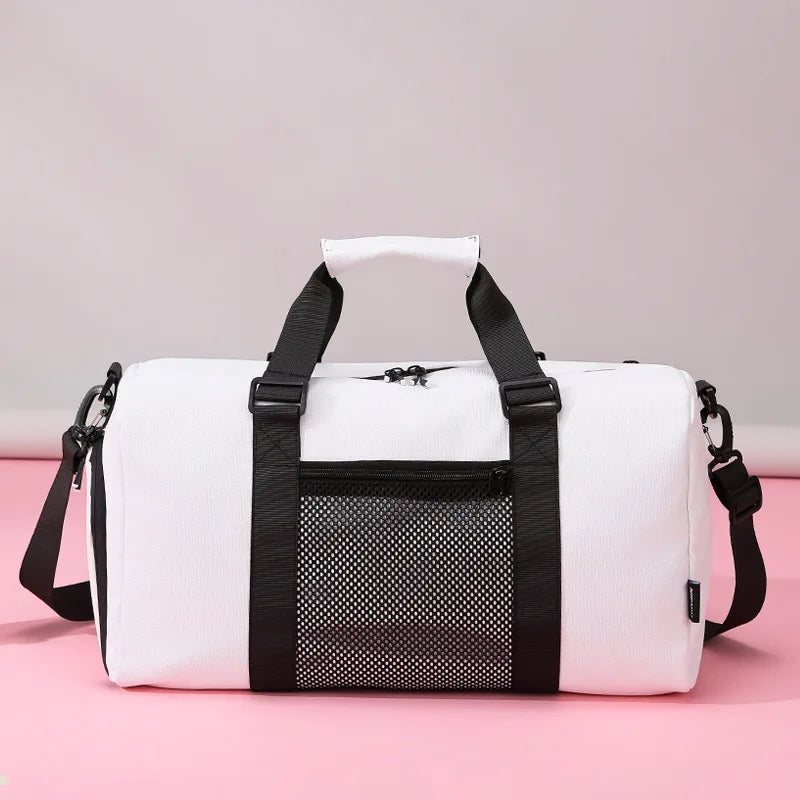 Custom Men Portable Duffle Gym Sports Sneaker Bags Mens Travel Gym Duffel Bag with Shoes Compartment