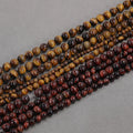 HOVANCI Wholesale Price Natural Gemstone Loose Bead Round Beads 4/6/8mm Brown Tiger Eye Stone Bead for Jewelry Making
