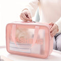 Hot Selling Large Capacity Custom Logo Travel Cosmetic Bag Fashion PVC Makeup Organizer for Beauty Essentials