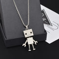 Trendy Waterproof Stainless Steel Chain Robot Necklace Punk Style Hip Hop Robot Pendant Necklace Jewelry Wholesale 2023
