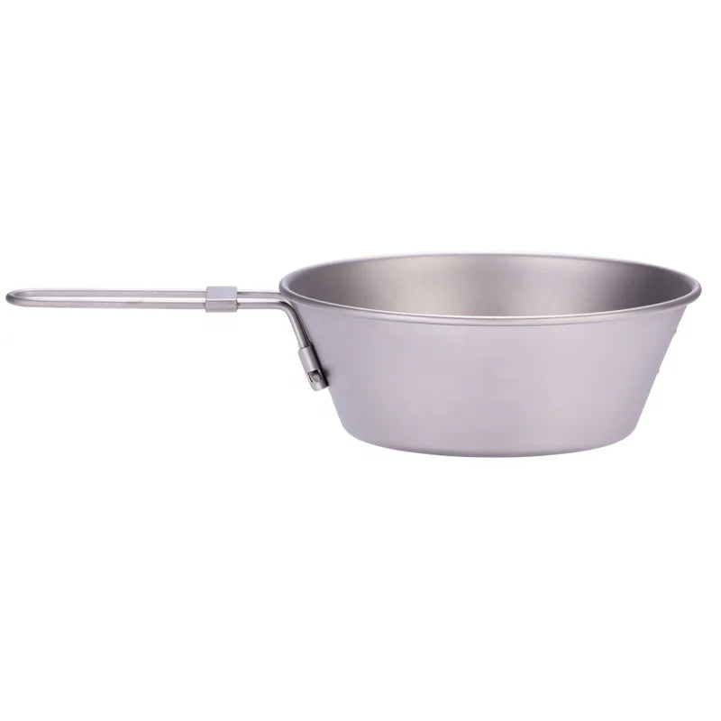 Foldable Pure Titanium Camping Bowls Sierra Cup for Outdoor Camping Hiking Picnic BBQ 300ml/450ml