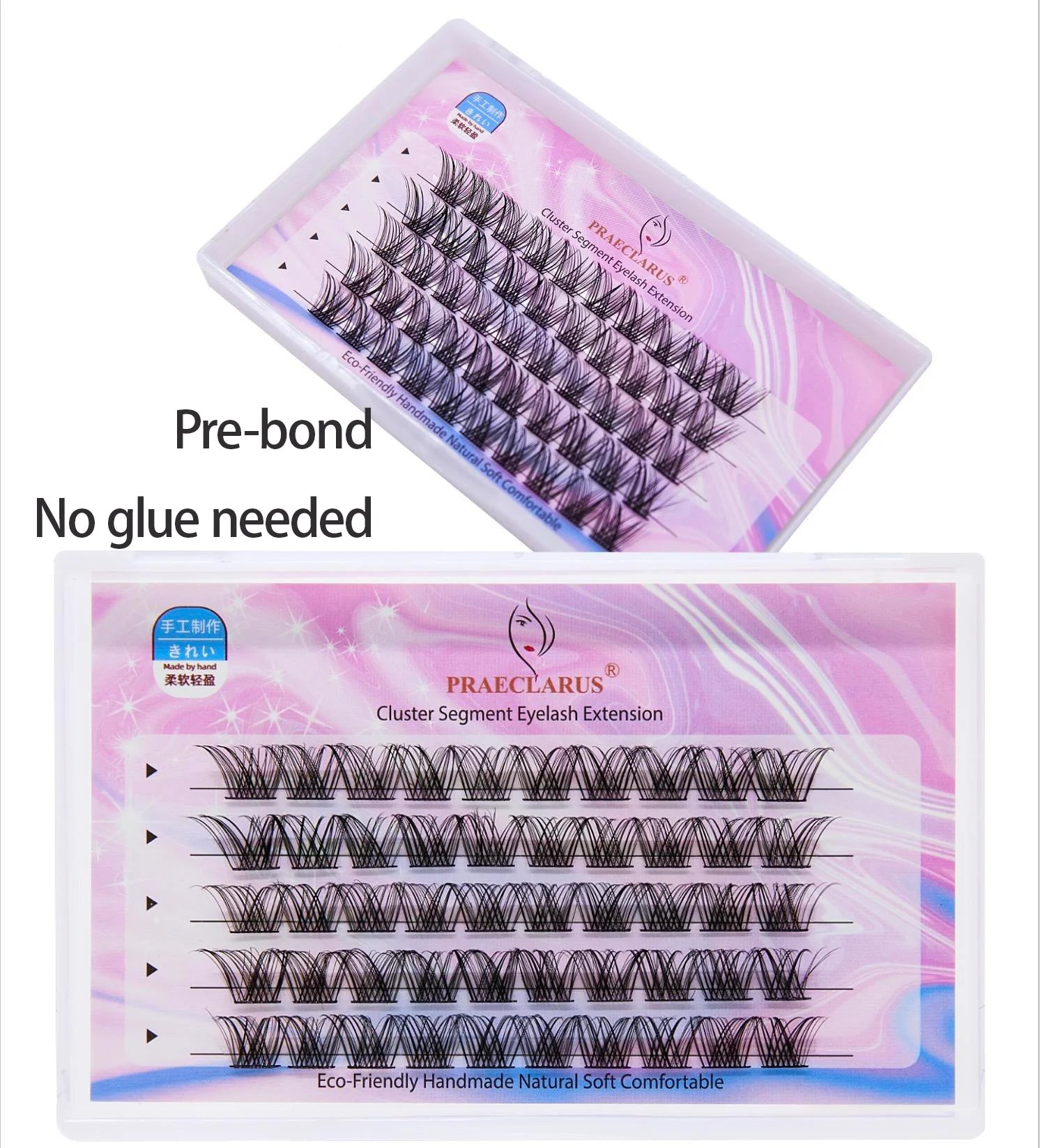 DIY Self Adhesive Lashes Eyelashes Reusable Adhesive Lashes