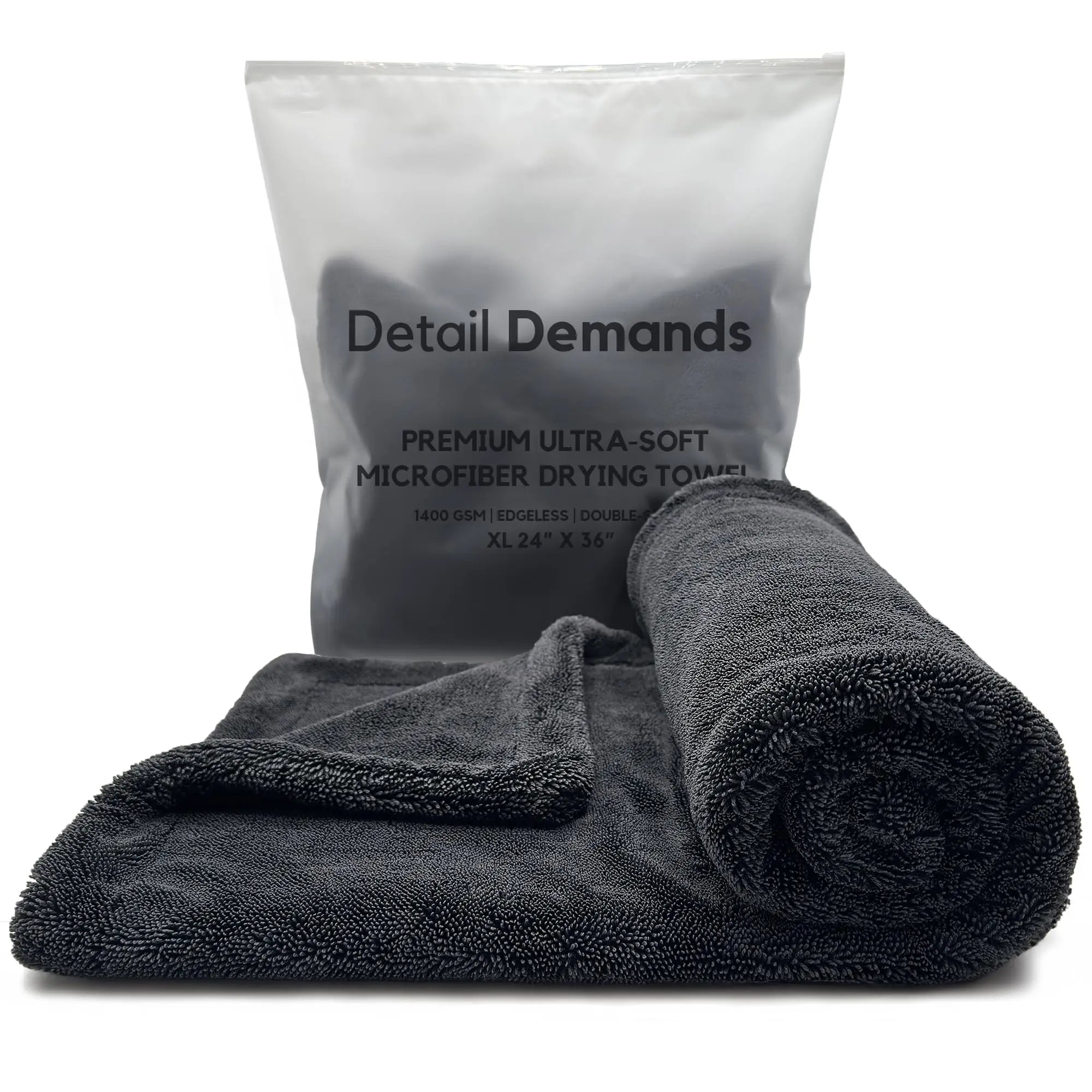 Superior Pro Microfiber Car Wash Dry Towel Large One-Sweep-Pass Long Plush Twist Pile Quick-Dry Amphibious Woven for Home Use