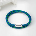 Black Paracord Men Bracelet Durable Rope Wristband Versatile Pulseras Para Hombres Waterproof Magnetic Clasp Ideal for Outdoor
