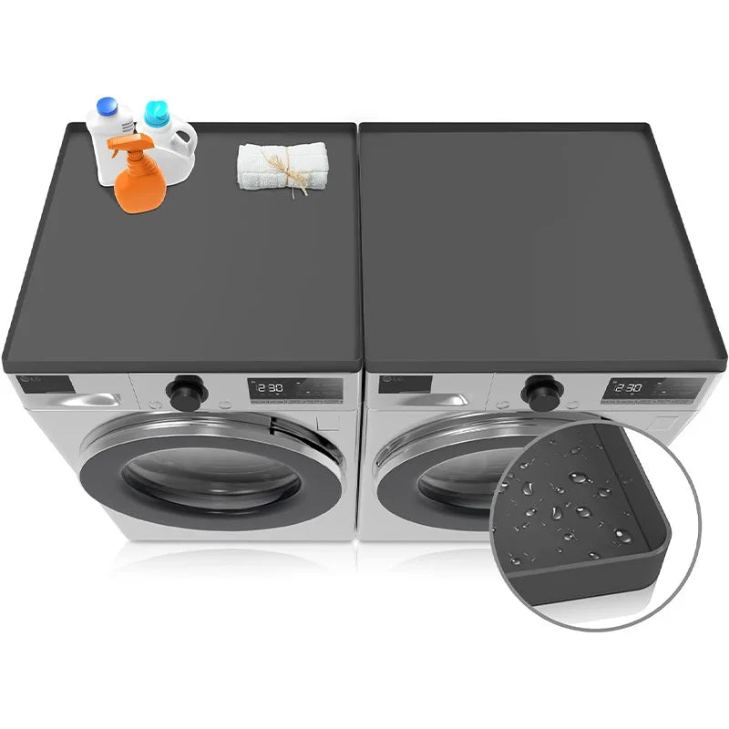 Silicone Washer and Dryer Top Protector Mat  Non-slip Waterproof Silicone Kitchen Washing Machine Cover Protector Mat