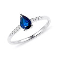White Gold Ring With a Sapphire Diamonds Tanzanite Engagement Rings Tanzanite Stone Rings