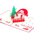 Star Packaging Customize Design Printing Luxury 3D Pop up Display Stand Christmas Eve Greeting Cards With Envolpe