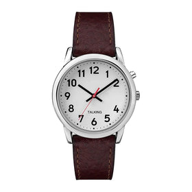English Talking Watch for Seniors Men Loud Sound Time Alarm Clock for Visually Impaired Talking Analogue Watch