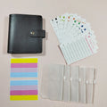 Wholesale custom plain color PU leather A7 budget binder wallet with cash envelopes cash stuffing savings binder wallet set bulk