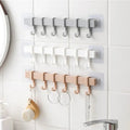 Multifunction Kitchen Storage Hook Cupboard 6 Hook Home Organizer Storage Rack Pantry Chest Tools Towels Hanger Wardrobe Hooks