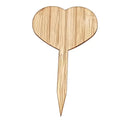 Raising Brand Heart-Shaped Bamboo Plant Label with Simple Design for Spring Season Farm Greenhouse Garden & Home Use
