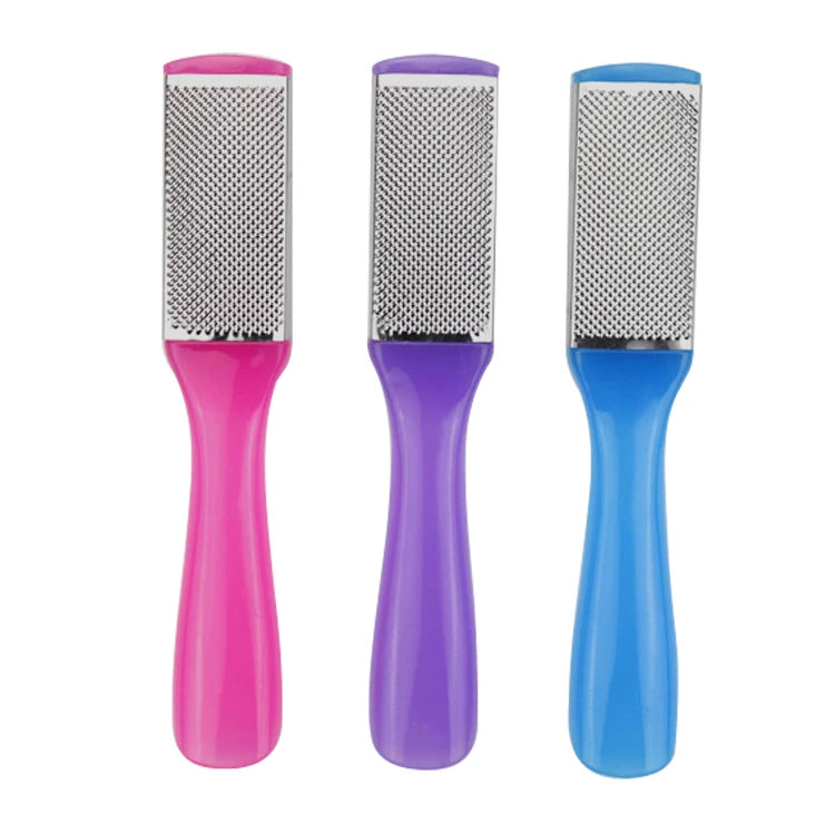 Hot Sale Beauty Dead Skin Removal Plastic Handle Foot Scrubber Stainless Steel Metal Foot File