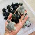 Wholesale Natural Healing Stone Taiji Stone Obsidian Turtle Hand Carved Crystal Animal Carving for Decoration