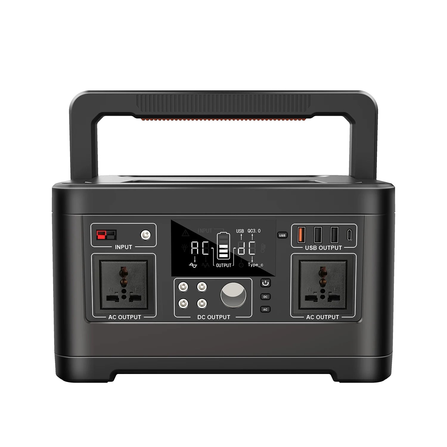 500W 520Wh Pure Sine Wave 220v 100v 120v 110v Outdoor Solar Battery Pack Ac Outlet Ac Portable Power Station for Laptop CPAP