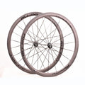 RUJIXU 700C Carbon Fiber Road Bike Wheelset Clincher with V Brake System Pillar 1423 Spokes 16-21H 1600g/38mm Weight