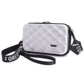 Multifunction Mini Storage Bag Striped Zipper ABS PC Hard Shell Cosmetic Luggage Case for Women Travel Makeup