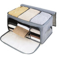 2025 Hot 84L Heavy Duty Large Foldable Fabric Cloth Blankets Under Bed Storage Bag for Clothes