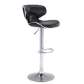 Modern Contemporary PU Leather Top Iron Frame Bar Stools Butterfly Design High Chair Dining Home Bar Living Room Hotel