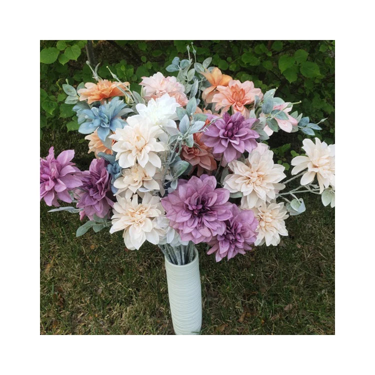 Sleeping Beauty Dahlia Cheap Wholesale Artificial Flowers  Dekoration