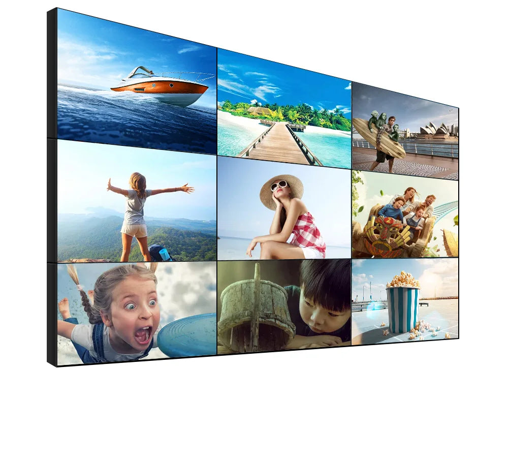 DP Daisy Chain 46 Inch to 65 Inch 0.88 mm 3.5 mm 1.8 mm Seamless Flexible LCD Video Wall Screen Multi Panel TV Wall