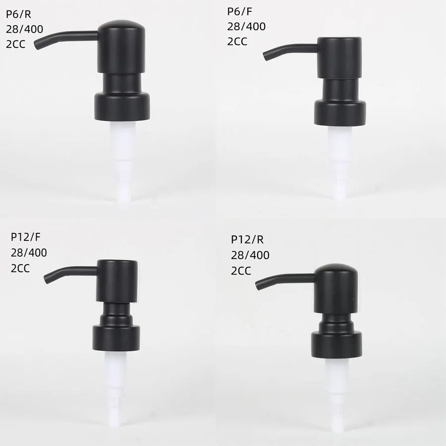 Matte Black Soap Pump Replacement304 Stainless Steel Hand Lotion and Soap Dispenser Pumps Standard 28/400