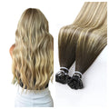 Double Drawn K Tip Hair Pre-bonded Keratin Bonding Hair Extensions Russian Remy Flat Tip Human Virgin Hair Extensions