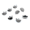 Stainless Steel Ribbon Crimp Clamp Ends 10mm Half Round Bookmark Pinch Cord End Clasps for DIY Craft Making