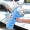 Large Capacity Silicone Collapsible Water Bottle with Unique Design Direct Drinking for Sports Camping Boiling Water Applicable