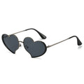 2024 New love Sunglasses Europe and the United States Personality Metal Fashion Heart-shaped Glasses Sweet and Cute Sunglasses