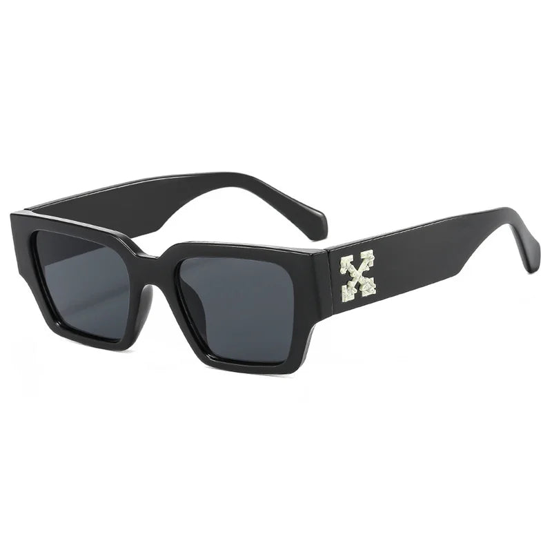 Vintage Women Oversized Sunglasses Designer Square Sun Glasses UV400 Protection Flat Lens
