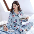 Hot Sale Winter Pajamas Women Autumn 2 Piece Set Clothes Coral Fleece Pajamas Set M-2XL