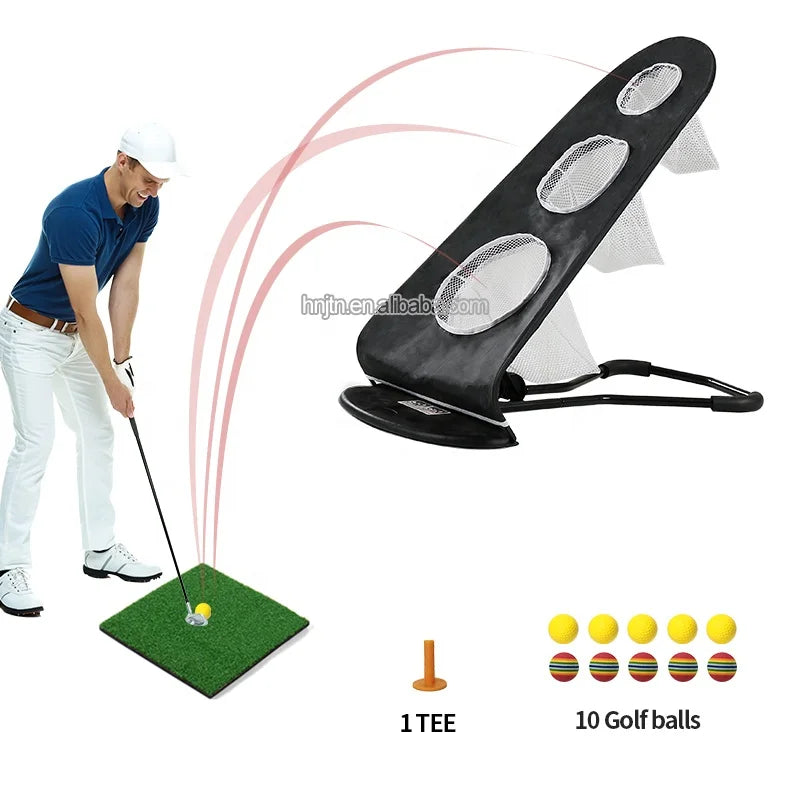 Pro Factory Inflatable Golf Chipping Net Practice Indoor Outdoor Golf Driving Range Net Golf Practice Nets with Mat