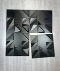 Black 19.7" * 19.7" Pvc Material Eco-friendly Waterproofhome 3d Wall Panels Painel De Parede 3d Pvc
