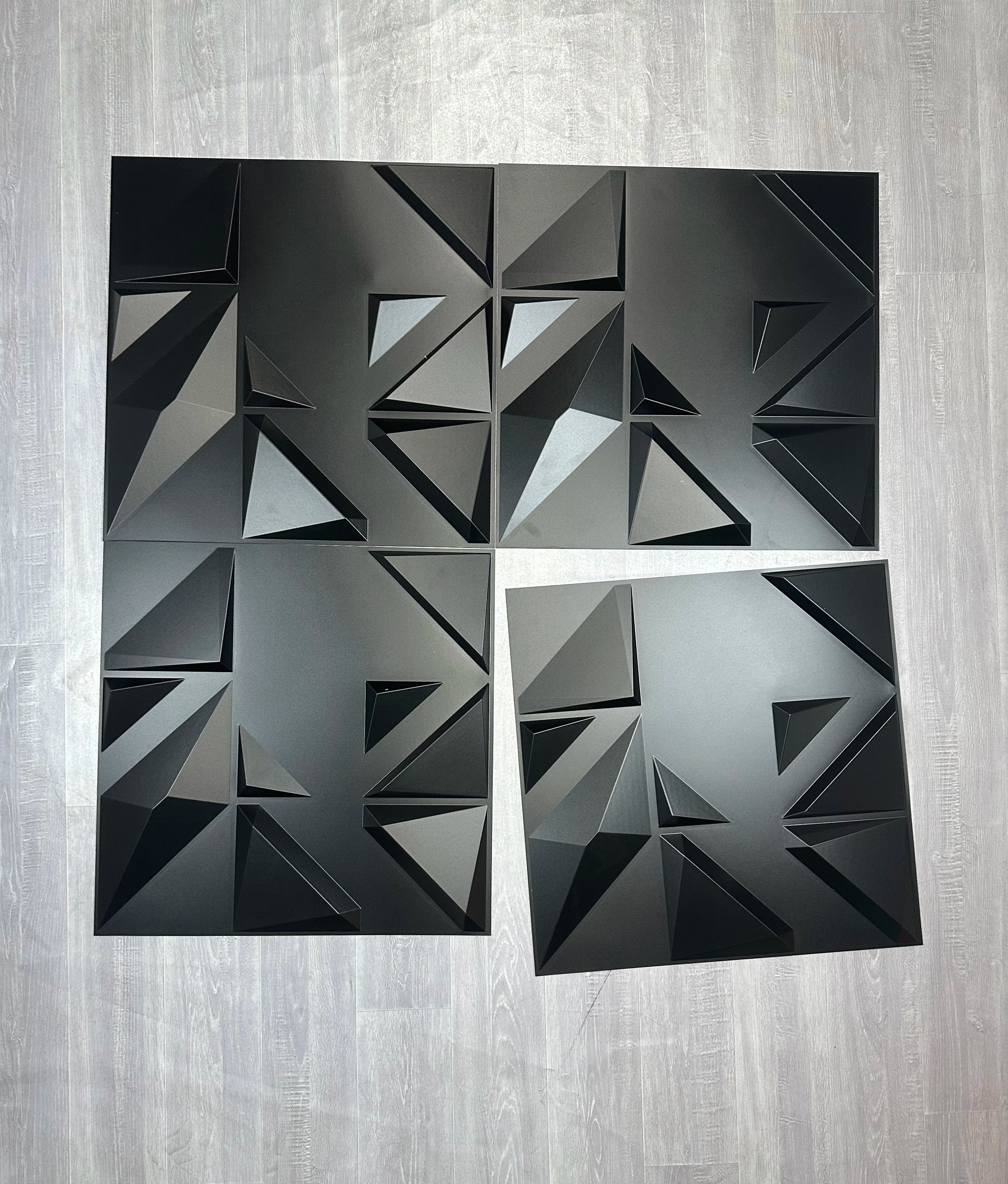 Black 19.7" * 19.7" Pvc Material Eco-friendly Waterproofhome 3d Wall Panels Painel De Parede 3d Pvc
