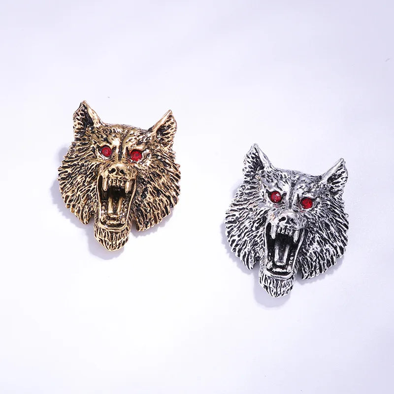 Retro Jewelry Men Bear Lapel Pin Stereoscopic 3D Animal Coat Suit Corsage Ornament Gift Vintage Antique Gold Silver Badge Brooch