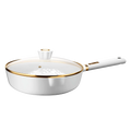 Factory Wholesale Kitchen Frying Cookware  Plastic Handle Wheat Rice  Stone Non Stick Frying Pan Fried Egg Frying Pan