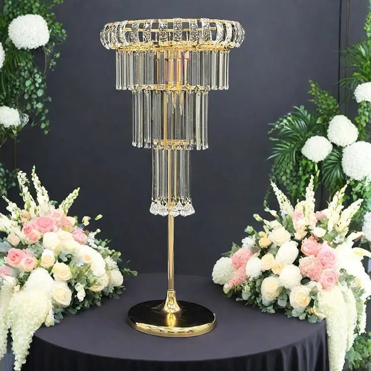 Wedding Table Centerpiece Stand Crystal Gold Flower Stand Hotel Wedding Party Banquet Table Decoration