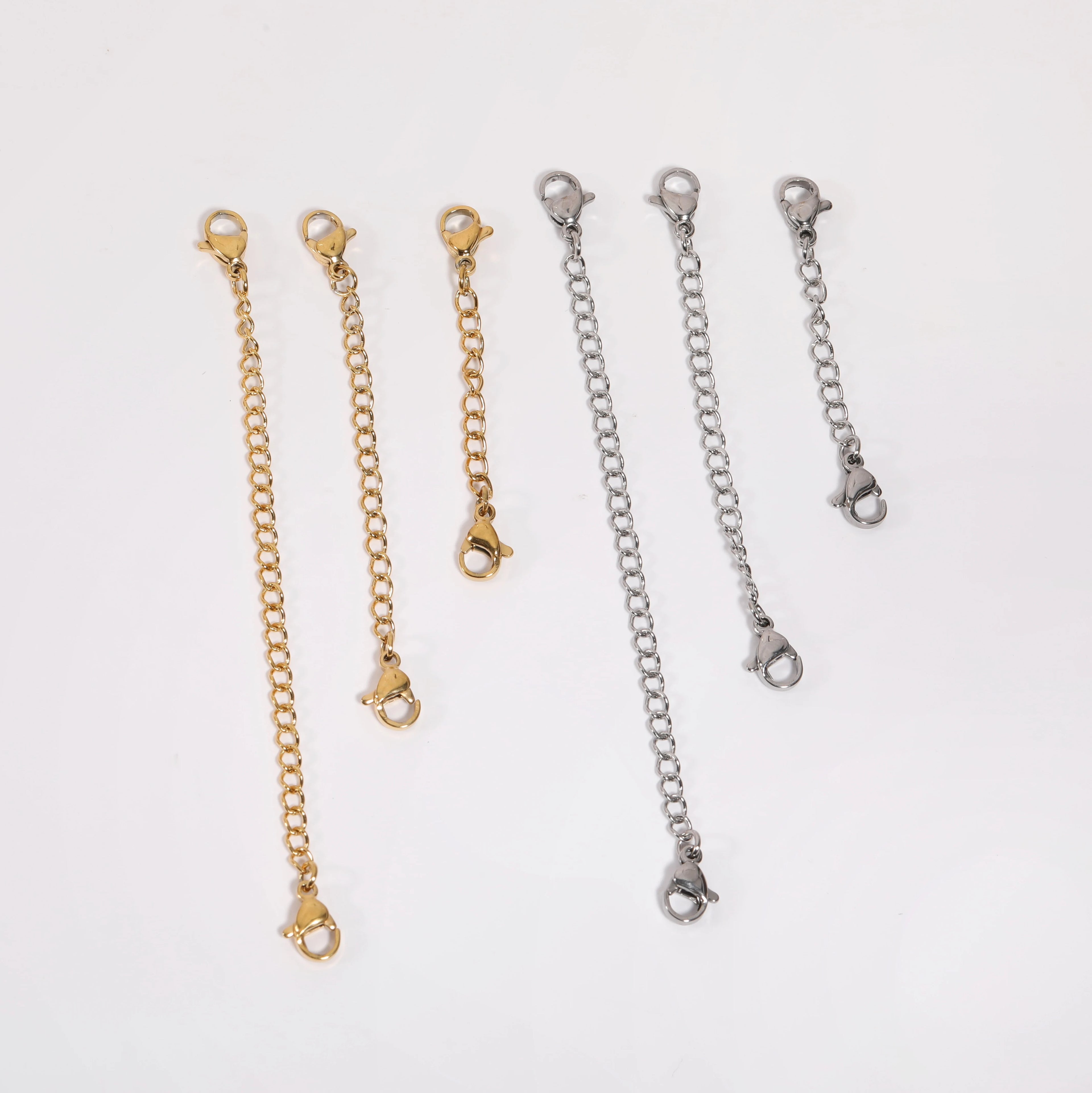 18k PVD Gold Plated Stainless Steel Chain  Extender Extension 5cm/7.5cm/10cm