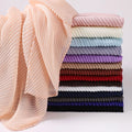 Zifeng OEM Bufandas Por Mayoreo Skin-friendly Plain Pleated TR Cotton Hijab