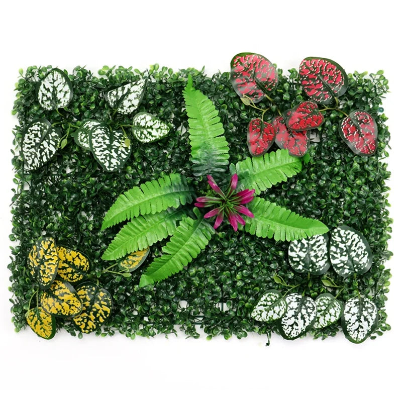 Diversiform Eco-friendly Plastic Artificial Fence Hedge Screen Panel Plant Grass Wall for Indoor Outdoor Use